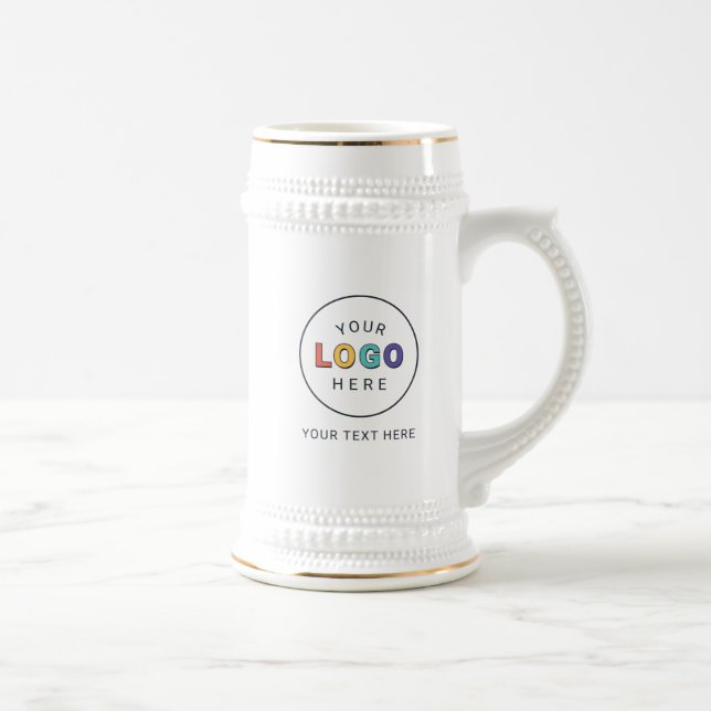 Caneca De Cerveja Logotipo Empresarial Personalizado (Direita)