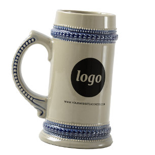Caneca De Cerveja Logotipo Simples e Promoção Empresarial de Texto