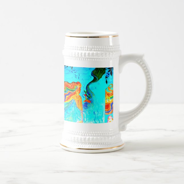 caneca de cerveja longa da sereia do cabelo da (Direita)