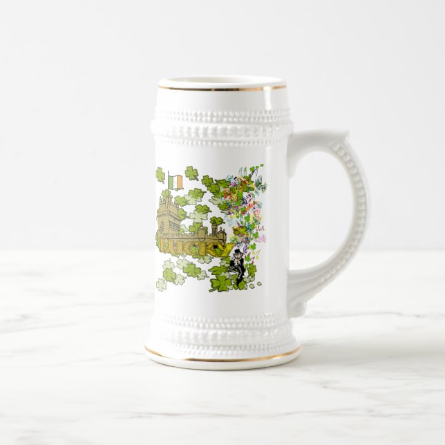 Caneca De Cerveja Lucky Leprechaun e seu Castelo Irlandês (Direita)