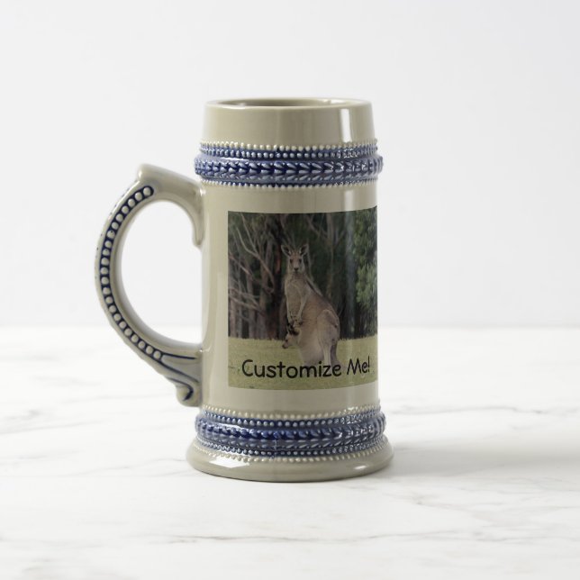 Caneca De Cerveja Mãe Kangaroo com Bebê Joey em sua bolsa (Esquerda)