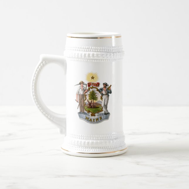 Caneca De Cerveja Maine Casaco de Braços (Esquerda)