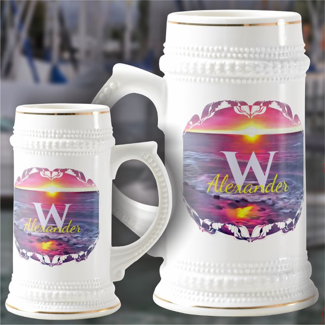 Caneca De Cerveja Malecon Sunset 0911 (Criador carregado)