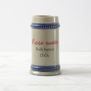 Caneca De Cerveja Manteiga corporal de rosa adicione o nome do seu t