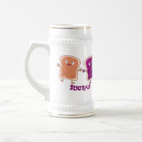 Manteiga de amendoim e caricatura em sanduíche de 