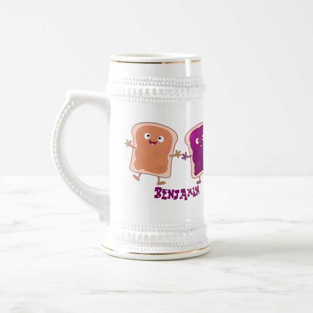 Caneca De Cerveja Manteiga de amendoim e caricatura em sanduíche de  (Esquerda)