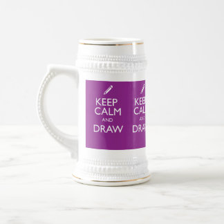 CANECA DE CERVEJA MANTENHA A CALMA E DESENHE
