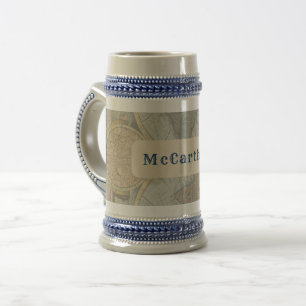 Caneca De Cerveja Mapa Antigo Personalizado