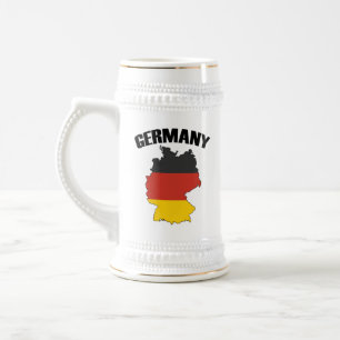 Caneca De Cerveja Mapa da Alemanha - Bandeira Alemã - Viagem de Alem