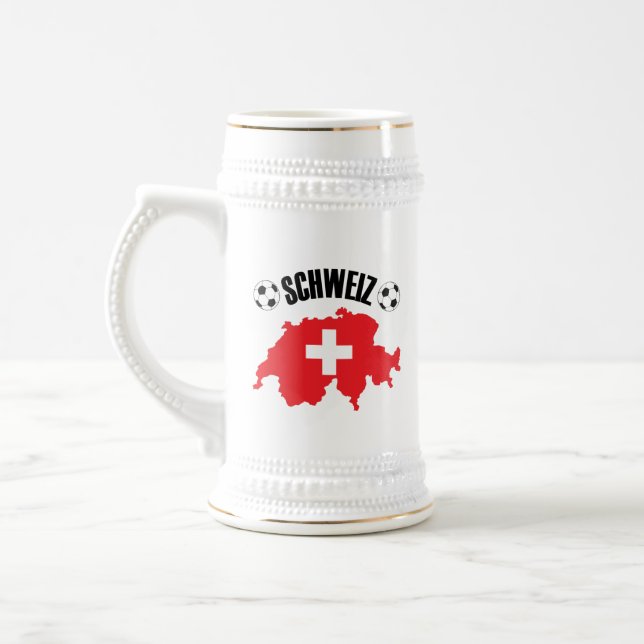 Caneca De Cerveja Mapa da Suiça do Futebol Schweiz (Esquerda)