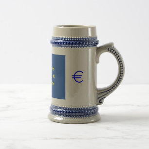 Caneca De Cerveja Marca UE.com símbolo EURO