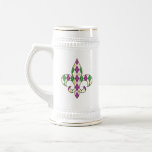 Caneca De Cerveja Mardi Gras Argyle Mug