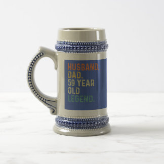 Caneca De Cerveja Marido pai 59 anos lenda 59 anos presentes de aniv