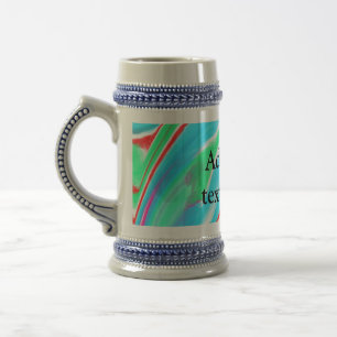 Caneca De Cerveja Mármore de acrílico simples com o seu texto nome p
