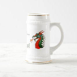Caneca De Cerveja Medieval Beware dos dragões