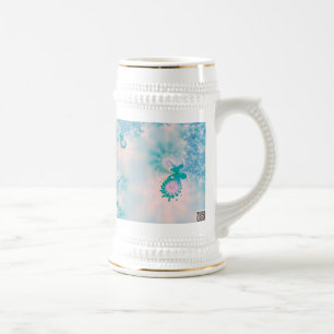 Caneca De Cerveja Meditação abstrato Art Blue