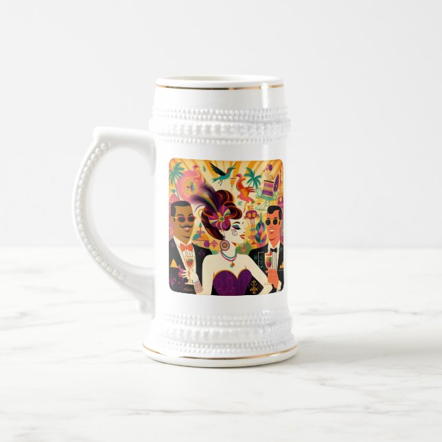 Caneca De Cerveja Meio século Mardi Gras Cocktail (Esquerda)