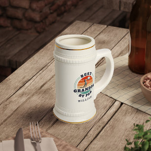 Caneca De Cerveja Melhor Avô Por Pai De Golfe Par Retro Personalizad