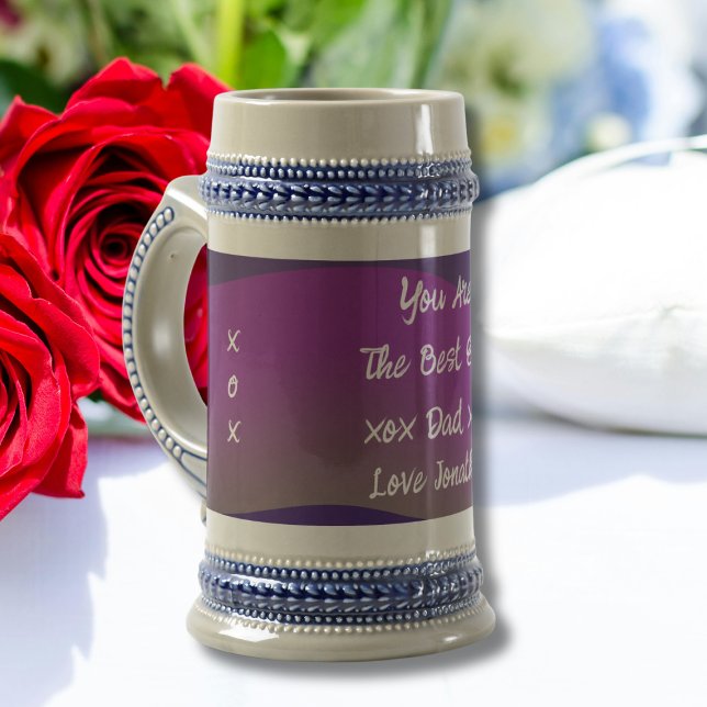 Caneca De Cerveja Melhor Nome de Script Clássico Russo de Oferta de  (Best Ever Dad Gift - Rustic ,Classic Script Name, Cool Beer Stein.)