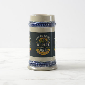 Caneca De Cerveja Melhor Pai do Mundo Laranja Branco Azul