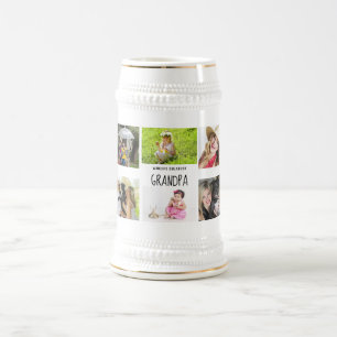 Caneca De Cerveja Melhor Vovô, 10 x Netos de Colagem de Fotografias