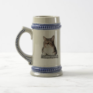 Caneca De Cerveja Meme do gato mal-humorado para pessoas que amam ga