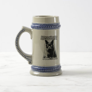 Caneca De Cerveja Meme engraçado de gato rabugento para pessoas que