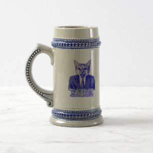 Caneca De Cerveja Meme engraçado de gato zangado para amantes de gat