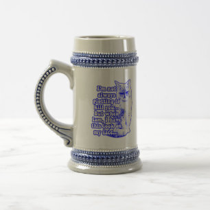 Caneca De Cerveja Memória de gato engraçada para donos de gatos e am