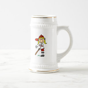 Caneca De Cerveja Menina ao Bastão Presentes de Beisebol em Figuras