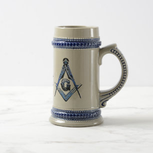 Caneca De Cerveja Mentes Masônicas (Azul)