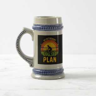 Caneca De Cerveja Meu Plano de Aposentadoria Entusiasta do Ciclismo