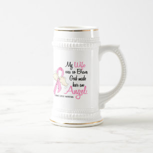 Caneca De Cerveja Minha esposa é um cancro da mama do anjo 2