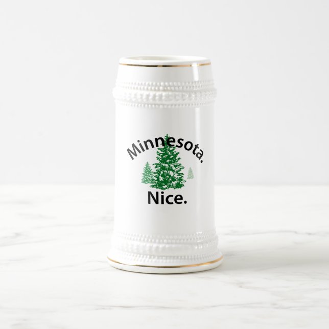 Caneca De Cerveja Minnesota Nice. Ponto! (texto em preto) (Centro)
