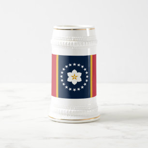 Caneca De Cerveja Mississippi: A Bandeira do Estado Americano das Ma