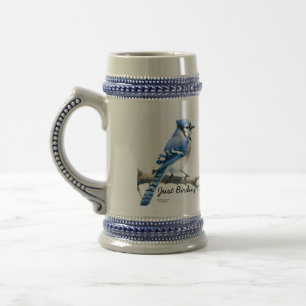 Caneca De Cerveja Moderno Apenas Abençoando Jays Azuis