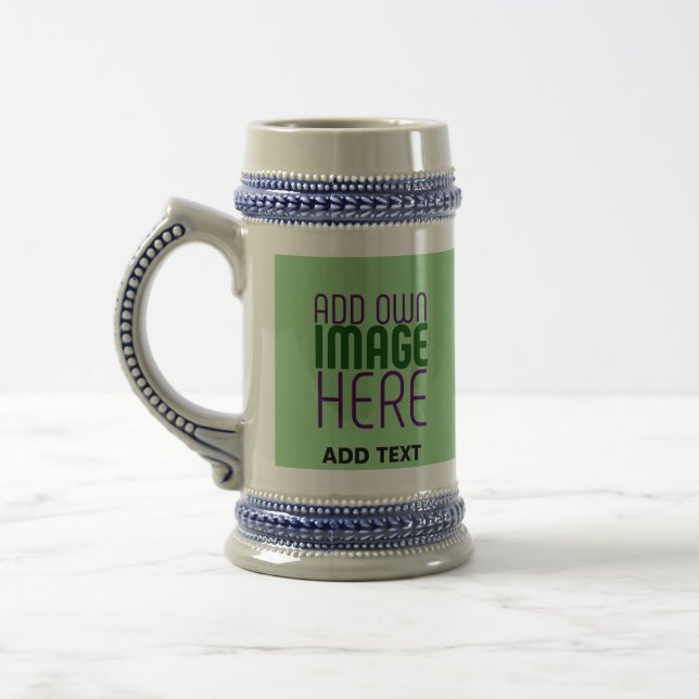 CANECA DE CERVEJA MODERNO EDITABLE MINT GREEN IMAGE MODELO (Esquerda)