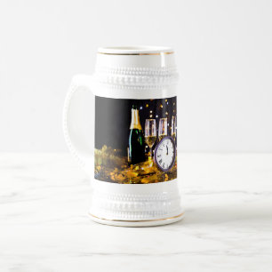 Caneca De Cerveja Momentos emocionais de Ano Novo da SlipperyJoe clá