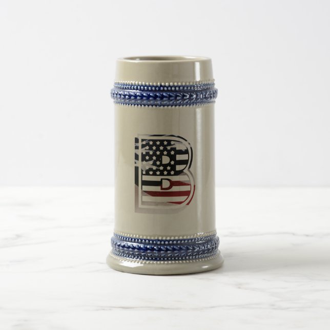 Caneca De Cerveja Monograma B USA Flag (Centro)