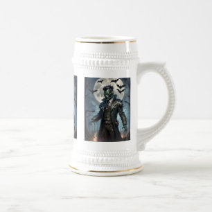Caneca De Cerveja Monstro de Halloween Steampunk Frankenstein