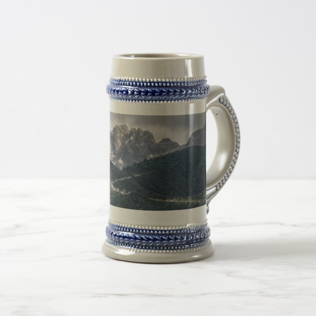Caneca De Cerveja Montanha View Mug (Frente Esquerda)