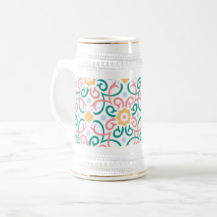 Caneca De Cerveja Mosaico/pastel/primavera
