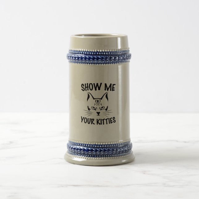Caneca De Cerveja mostre-me seus gatinhos | design para gatos amante (Centro)