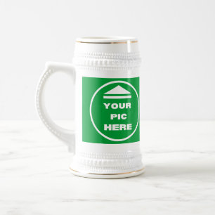 Caneca de cerveja Mug - Adicione sua imagem branca