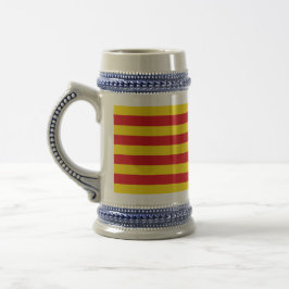 Caneca De Cerveja Mug com bandeira da Catalunha