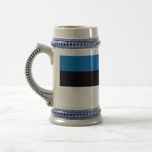 Caneca De Cerveja Mug com bandeira da Estônia