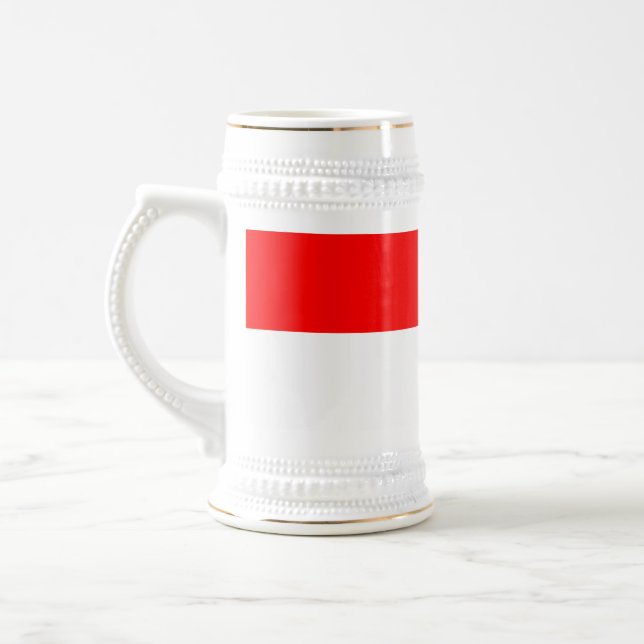 Caneca De Cerveja Mug com bandeira da Indonésia (Esquerda)