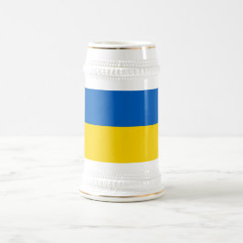 Caneca De Cerveja Mug com bandeira da Ucrânia