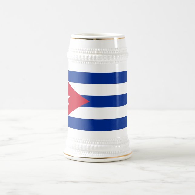 Caneca De Cerveja Mug com bandeira de Cuba (Centro)