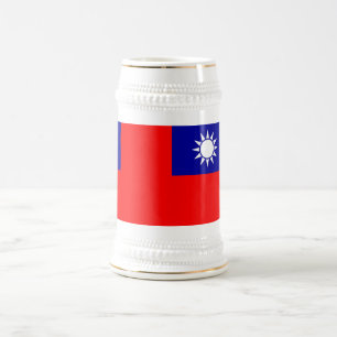 Caneca De Cerveja Mug com bandeira de Taiwan